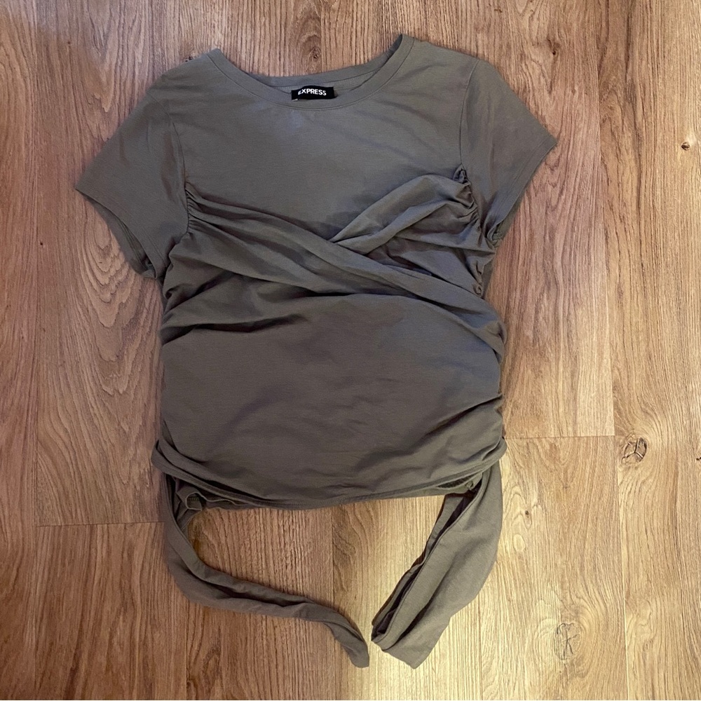 express green wrapped shirt